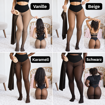 Gefütterte Fleece-Strumpfhose mit einer Naht